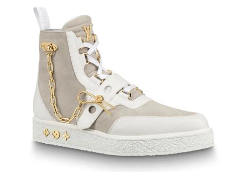 Louis Vuitton Creeper Ankle Boot White Beige Men's 